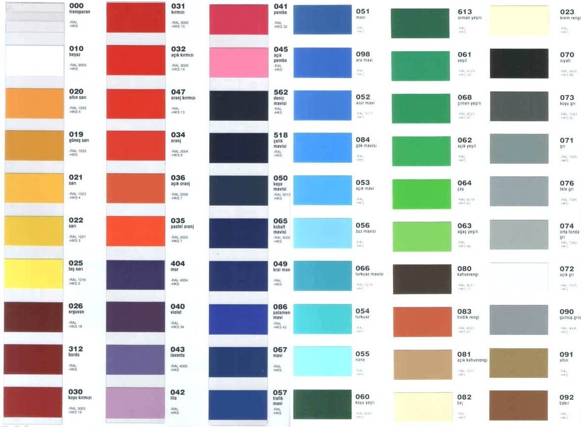 Oracal 641 Kesim Folyoları 126cm X 1m