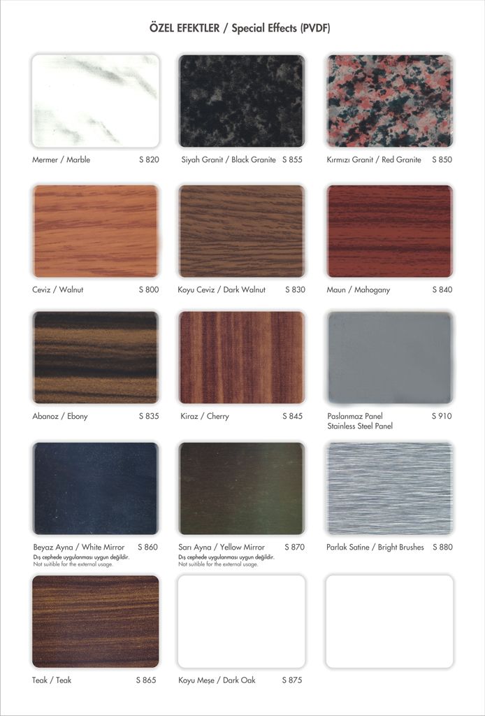 Saraybond Aynalı Kompozit Paneller 125 X 320 cm